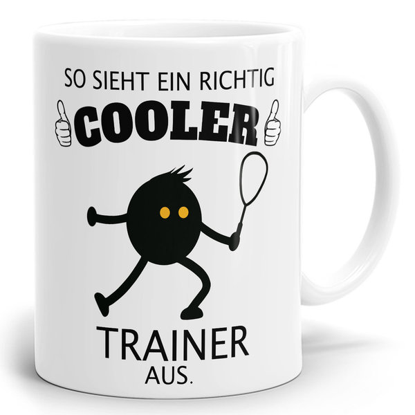 Kaffetasse "Cooler Trainer " weiß